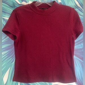 Ribbed Short Sleeve Top